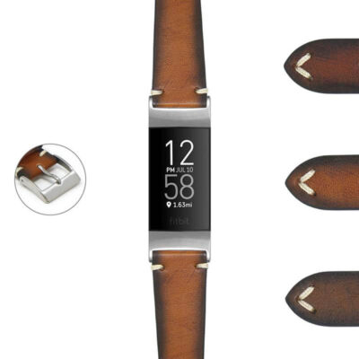 Shop the Kingwood Vintage Leather Strap for Fitbit Charge 4 & Charge 3. This stylish, durable watch band adds a classic touch to your fitness tracker. Perfect for everyday wear!