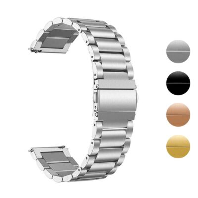 24mm Stainless Steel Smart Watch Bracelet offers a sleek design and durable construction. Perfect for enhancing your smartwatch with style and comfort. Available in multiple colors