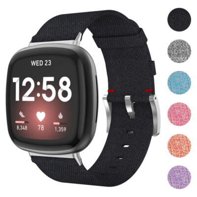 Everyday Canvas Strap for Fitbit Versa 3 offers a stylish and comfortable upgrade. Available in multiple colors, it's perfect for daily wear and enhances your smartwatch experience