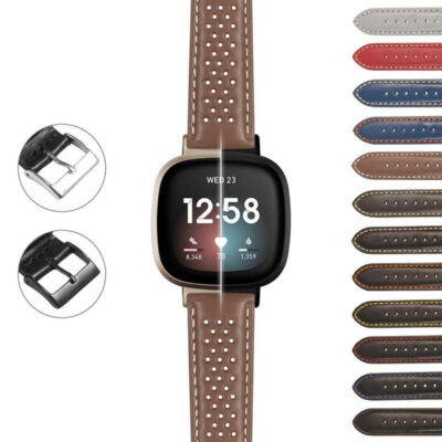 Upgrade your style with the Perforated Leather Strap for Fitbit Versa 3. This breathable, stylish strap enhances comfort and looks great for any occasion. Shop now!