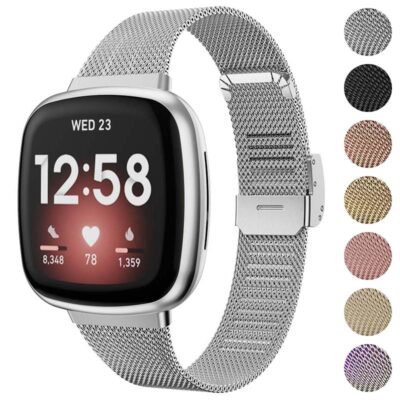 Slim Mesh Band for Fitbit Versa 3 offers a sleek, stylish look with breathable design. Available in multiple colors, it’s perfect for any occasion. Upgrade your watch accessories with Ele Straps!