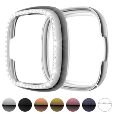 Stylish Rhinestone Case Protector for Fitbit Sense, offering durable protection and a touch of elegance. Available in multiple colors to match your style. Perfect watch accessory!