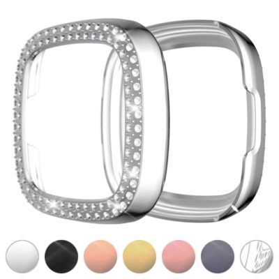 Rhinestone Protective Case for Fitbit Versa 3 adds glamour and protection. Shop stylish watch accessories at Ele Straps to enhance your smartwatch experience