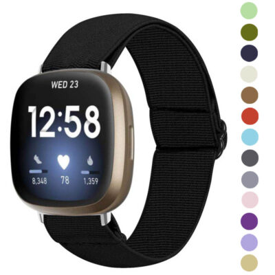 Shop the Comfort Stretch Band for Fitbit Versa 3 at Ele Straps. Enjoy a secure, flexible fit in various colors, perfect for daily wear and fitness activities