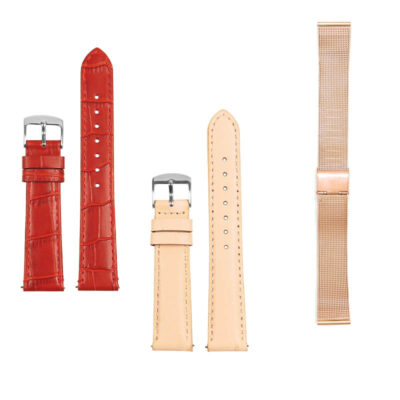 Elevate your style with the Women's Strap Bundle from Ele Straps. Crafted from premium leather, this versatile set includes straps in various sizes (10mm-24mm) for any watch