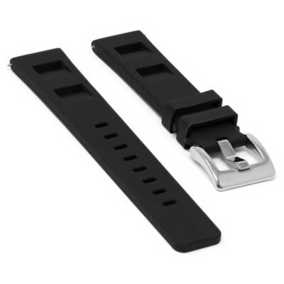 Rubber Strap for Montblanc in sleek black, available in 22mm and 23mm sizes. Durable and stylish, perfect for upgrading your watch accessories at Ele Straps