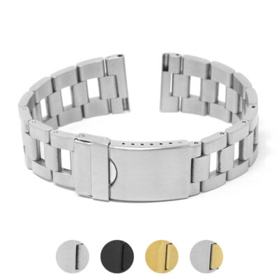 Ladder Watch Bracelet with Quick Release in durable metal. Available in sizes 18mm to 22mm. Perfect for upgrading your watch style with easy installation