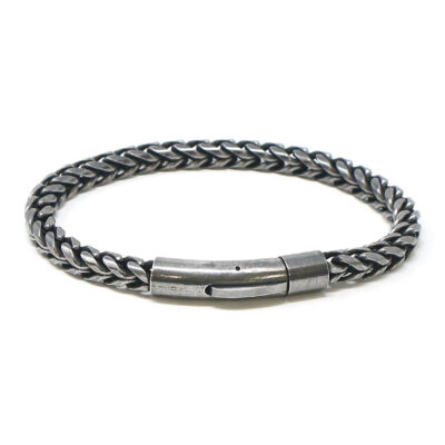 Vintage Silver Metal Chain Bracelet available in sizes S, M, L, and XL. Perfect for adding a stylish touch to any watch or outfit. Durable and fashionable accessory from Ele Straps