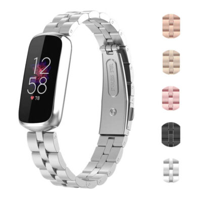 Stylish Everyday Bracelet for Fitbit Luxe in silver, perfect for enhancing your fitness tracker. Available in multiple colors, it combines elegance with functionality