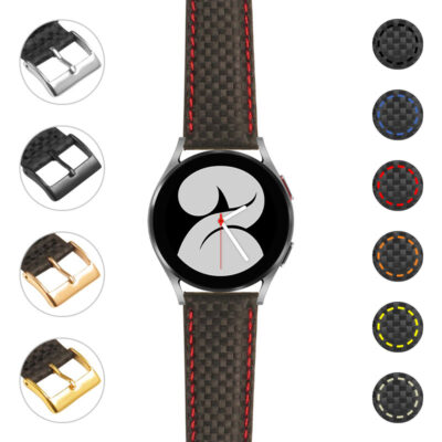 Stylish Carbon Fiber Strap for Samsung Galaxy Watch 6. Available in multiple colors and buckle options, perfect for enhancing your watch's look and comfort