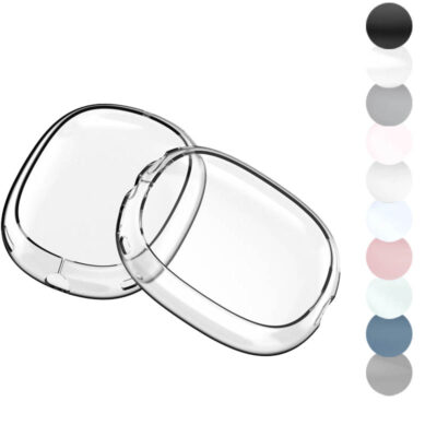 Transparent earphone covers for Apple AirPods Max, designed to protect and enhance your headphones. Available in various colors for a personalized touch