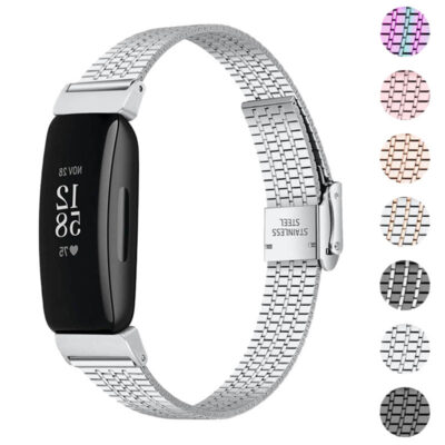 Shop the Minimalist Bracelet for Fitbit Inspire 2 at Ele Straps. This sleek, adjustable watch band combines style and comfort, perfect for daily wear and fitness tracking