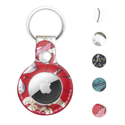 Stylish Leatherette Keychain for Apple AirTag. Keep your AirTag secure and add a touch of flair with this vibrant accessory. Perfect for personalizing your tech!