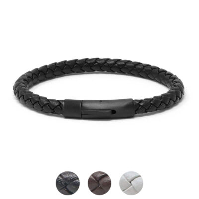 Stylish Leather Bolo Bracelet with Black Clasp, available in sizes XS to XL. Perfect for adding a touch of elegance to any outfit. Shop quality watch bands and accessories at Ele Straps