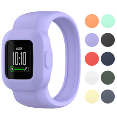 Infinity Band for Garmin Vivofit Jr. 3 in stylish lavender. Durable, comfortable watch strap perfect for kids. Available in multiple colors. Enhance your child's fitness experience!