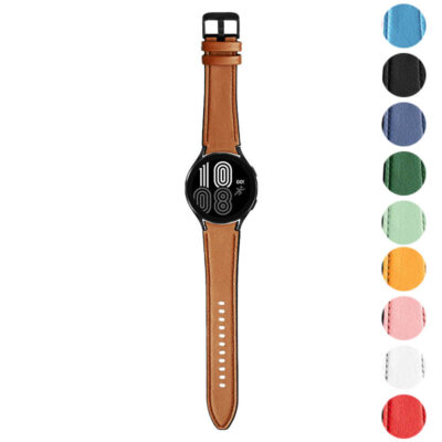 Elevate your style with the Leather Hybrid Band for Samsung Galaxy Watch 5 & 4. Available in multiple colors, this strap combines comfort and elegance for everyday wear