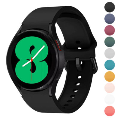 Sport Strap for Samsung Galaxy Watch 5 & 4 in black, designed for comfort and style. Available in various colors, perfect for any occasion. Upgrade your smartwatch today!