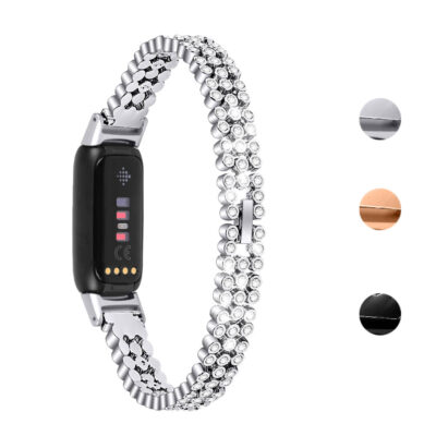 Elegant Tennis Bracelet for Fitbit Luxe, featuring a stunning design with sparkling accents. Perfect for adding style to your fitness tracker. Available in multiple colors