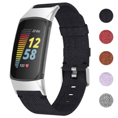 Everyday Canvas Strap for Fitbit Charge 5 offers comfort and style. Available in multiple colors, this durable strap enhances your fitness tracker while ensuring a secure fit