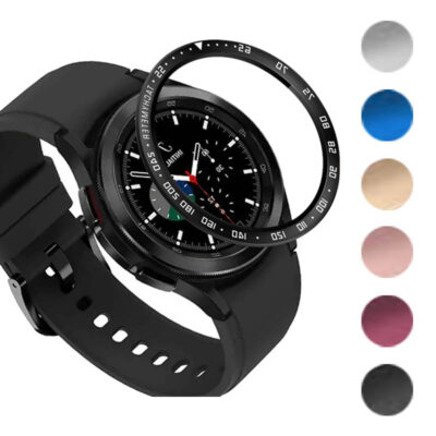 Bezel for Samsung Galaxy Watch 4, available in multiple colors. Enhance your watch's style and protection with this durable accessory. Perfect for customizing your smartwatch look