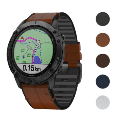 Leather Hybrid Strap for Garmin Fenix 8 (51mm) offers a stylish and durable design. Upgrade your watch with this premium strap for comfort and elegance