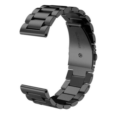 Endurance Bracelet for Garmin Descent MK3i - 51mm. Durable black metal watch band designed for comfort and style, perfect for outdoor adventures and everyday wear