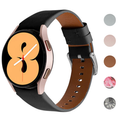 Shop the Minimalist Leather Strap for Samsung Galaxy Watch 5 & 4. Elevate your style with this sleek, durable watch band, perfect for any occasion. Available in multiple colors