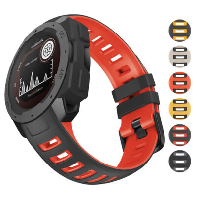 ColorBlock Endurance Strap for Garmin Instinct Crossover features a vibrant design with durable materials. Perfect for enhancing your smartwatch style and comfort. Shop now at Ele Straps!