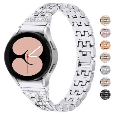 Stylish Evening Bracelet for Samsung Galaxy Watch 5 & 4. Elevate your smartwatch with this elegant silver strap, perfect for any occasion. Shop now at Ele Straps!