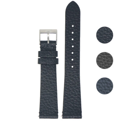 Tapered Pebbled Leather Strap by DASSARI, available in sizes 18mm to 22mm. Enhance your watch with this stylish, durable leather strap. Perfect for any occasion