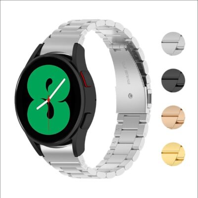 Everyday Bracelet for Samsung Galaxy Watch 5 & 4, featuring a sleek metal design. Available in multiple colors, this stylish strap enhances your smartwatch experience