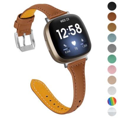 Slim Artisan Strap for Fitbit Sense 2 offers a stylish, comfortable fit. Made from premium leather, this watch band adds elegance to your fitness tracker. Perfect for everyday wear!