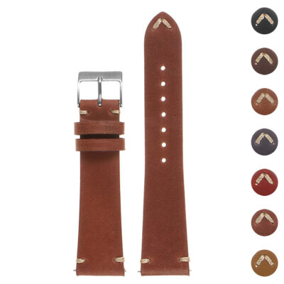 Tribute II Vintage Italian Leather Quick Release Watch Strap by DASSARI. Available in multiple sizes (16mm-26mm) for a stylish upgrade to your watch. Durable leather design