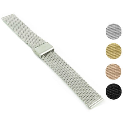 Elevate your style with the Ele Straps Milanese Mesh Strap. Made from durable metal, it comes in sizes 16mm to 24mm and features a sleek design perfect for any watch