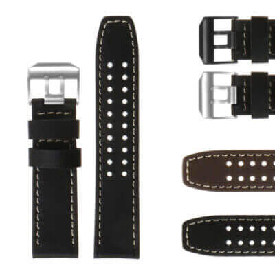 DASSARI 23mm Leather Watch Strap for Luminox Evo combines style and durability. Upgrade your watch with this premium leather strap, perfect for any occasion