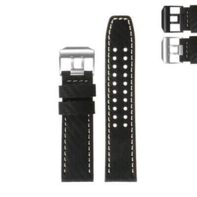 DASSARI 23mm Carbon Fiber Watch Strap for Luminox Evo offers durability and style. Upgrade your watch with this sleek, lightweight strap, perfect for any adventure