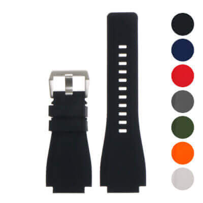 Rubber watch strap for Bell & Ross, available in 24mm and 26mm sizes. Durable and stylish, perfect for enhancing your watch's look. Explore our range of colors at Ele Straps