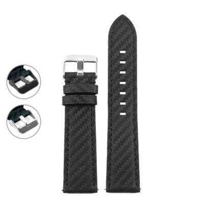 20mm Carbon Fiber Smart Watch Band featuring a sleek design and durable material. Perfect for enhancing your smartwatch with style and comfort. Ideal for any occasion