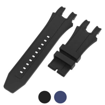 Silicone rubber watch band designed for Invicta Excursion Model 24276, featuring a 26mm width. Available in black and navy blue, perfect for a stylish upgrade