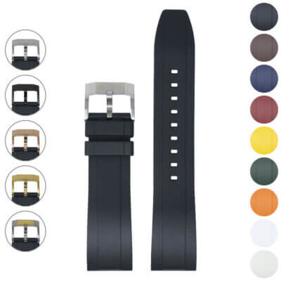 DASSARI FKM Rubber Strap for MoonSwatch offers durability and comfort. Available in multiple colors, it's the perfect accessory to elevate your watch style. Shop now at Ele Straps!