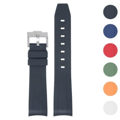 DASSARI Fitted FKM Strap for Omega Speedmaster in 20mm. Durable, stylish watch band available in multiple colors, perfect for enhancing your timepiece's look