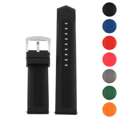 Rubber strap for TAG Heuer Formula 1, available in 20mm, 21mm, and 22mm sizes. Durable and stylish, perfect for enhancing your watch's look. Ideal for sports and casual wear