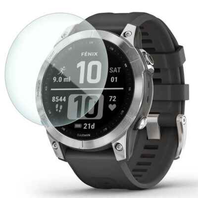 Protect your Garmin Fenix 7S with our durable screen protector. This accessory ensures clarity and safeguards your watch from scratches, making it perfect for outdoor adventures