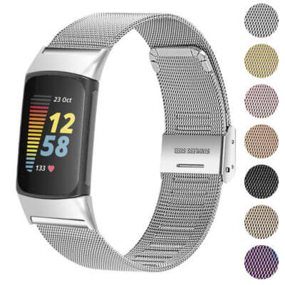 Stylish Mesh Bracelet for Fitbit Charge 6. Upgrade your fitness tracker with this comfortable, adjustable strap available in multiple colors. Perfect for everyday wear!