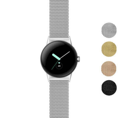 Milanese Mesh Strap for Google Pixel Watch 3 (41mm) offers a stylish and comfortable fit. Available in multiple colors, it enhances your smartwatch with elegance and durability