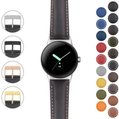 Upgrade your style with the Everyday Leather Strap for Google Pixel Watch. Available in various colors, this comfortable strap enhances your watch's elegance and functionality