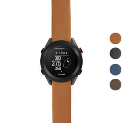 Thick Leather Strap for Garmin Approach S12 offers durability and style. Available in multiple colors, it enhances your watch with a premium look and feel. Perfect for golf enthusiasts!