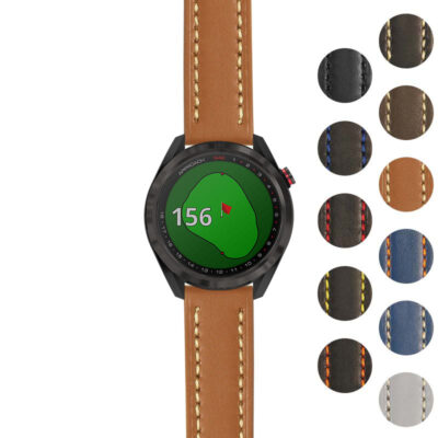 Upgrade your Garmin Approach S42 with our Rugged Leather Strap. Stylish and durable, this watch band offers comfort and a perfect fit for golf enthusiasts. Explore various colors!