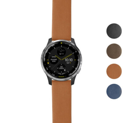 Thick Leather Strap for Garmin D2 Air in brown, showcasing a stylish and durable design. Perfect for enhancing your watch's look and comfort. Available in multiple colors