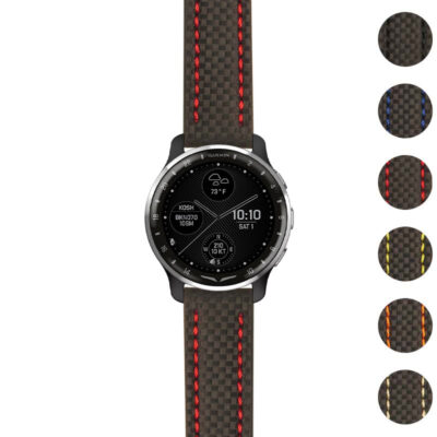 Heavy-Duty Carbon Fiber Strap for Garmin D2 Air X10. Durable and stylish, this watch band features vibrant stitching and a sleek design, perfect for outdoor adventures and daily wear